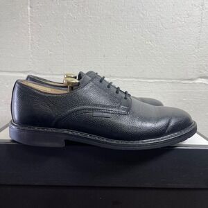 Mephisto Mens Black Pebbled Leather Goodyear Welted Derby Shoes Air-Relax 9.5